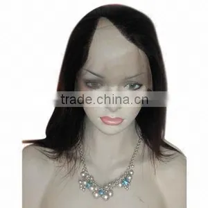 Sunnymay 2013 New Arrival 6A Luxurious Silk Straight Natural Virgin Mongulian Hair Silk Base Full Lace Wig With Bangs thumbnail-1