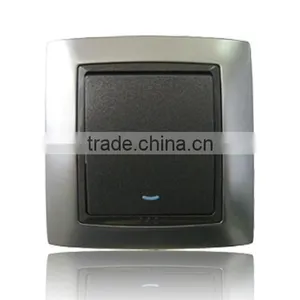 10A 250V, 1 Gang 1 Way Switch With LED Light thumbnail-1