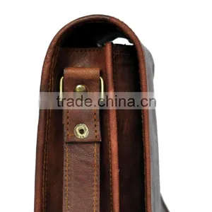 Antique Pure Leather Genuine Vintage Look Messenger From Rustic Town thumbnail-5
