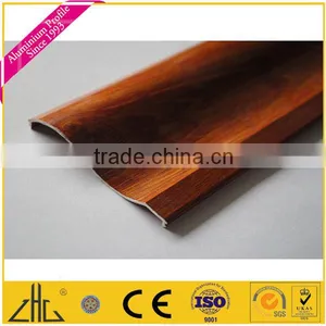 Wow!! PVDF Fluorocarbon Wood Color Aluminium, Teakwood Aluminium Tube for Table Leg, Wood Grain Powder Coating Aluminium Profile thumbnail-4