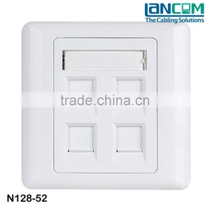 Lancom CE,RoHS,UL,cUL,VDE Certificate Newest Design Promotion 2 Port Face Plate RJ45 Wall Plates thumbnail-1