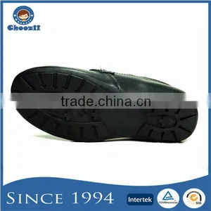 Classic Leather No Heel Flat Black Dress Shoes for Girls thumbnail-5