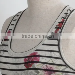 F5S15001 Stripe Design Ladies Wholesale Tank Top Manufacturer for 2016 Summer thumbnail-4