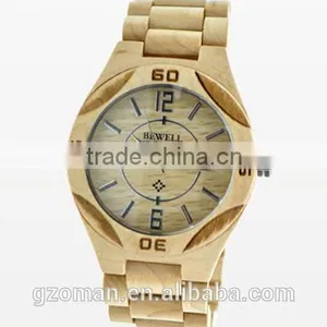 2016 High Quality Quartz Mens Wood Watch Bamboo Wooden Watch Waterproof Wrist Watch thumbnail-1