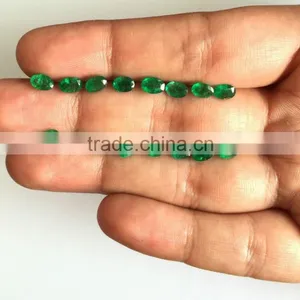 Oval Faceted Cut Natural Emerald Zambian Green Loose Gemstones thumbnail-4