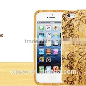 Graceful Flower Wood Engraving Case Protective Case for Iphone 5/5s/6/6s thumbnail-1