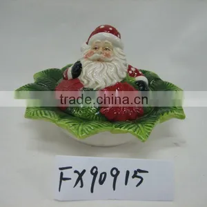Ceramic Butter Dish in Santa Design thumbnail-1