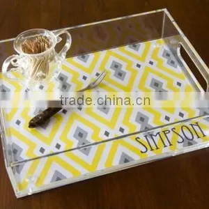 Clear Acrylic Serving Tray With Hands thumbnail-1