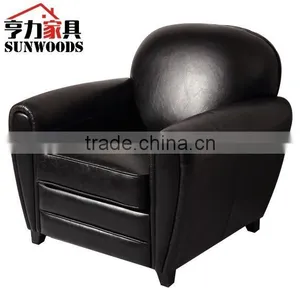 Luxury Leather Anonimo Chesterfield Sofa Wooden Sofa Chair thumbnail-1