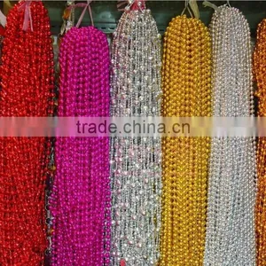 Whole Sale Colorful 14mm Immitation Pearl ABS Round Plastic Beads Chain for Jewelry Christmas thumbnail-2