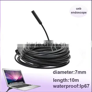 10M 7mm Lens 6 LED Waterproof Snake Camera Scope Mini Usb Nasal Endoscope thumbnail-1
