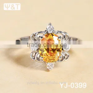 Jingli Jewelry High End Crystal Silver Ring (YJ-399) thumbnail-3