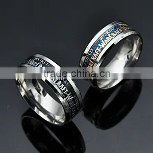 Factory Cheap Stainless Steel Sticker Ring Punk Wide Wedding Band for Men Jewelry thumbnail-6