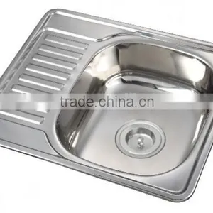 Small Size Single Bowl With Drainer Board for Europe Market ce Kitchen Sink thumbnail-1