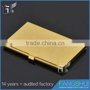 Pocket Stainless Steel & Metal Business Card Holder Case ID Credit Wallet Gold thumbnail-1