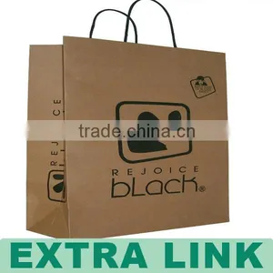 Extra Link Custom Shopping/gift/bakery Cheap Handle Kraft Paper Bag thumbnail-1
