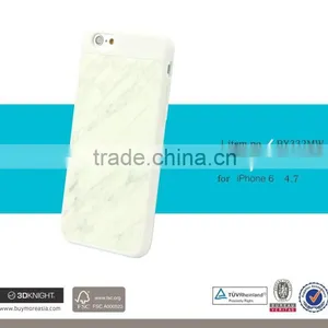 3D Knight Custom Quality PC Optional Black White Red Hand-made Blank Real Marble Back Cover for IPhone 6 Thin Marble Phone Case thumbnail-2