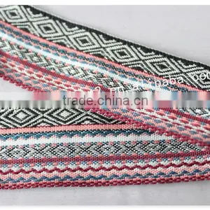 Newest Design 4cm Width Yarn Dyed Ethnic Polyester Bias Tape Wholesale thumbnail-4