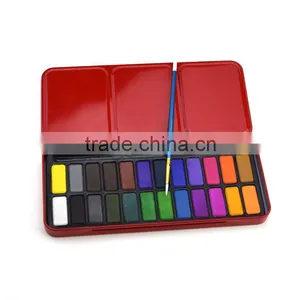 Factory Wholesale 24colors Watercolor Paint Set Artist Painting Set for Children thumbnail-6