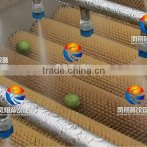 Spray Type Fruit/Melons/Vegetable Washing Machine With Roller Brushes thumbnail-2