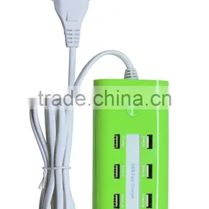 6 Port USB Desktop Rapid Charger. Multiport USB Travel Charger, Multi USB 6 Port Charger Desktop Rapid thumbnail-1