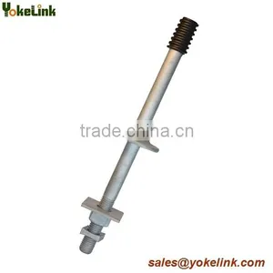High Strength Carbon Steel I'' Structural Electrical Crossarm Wood Crossarm Insulator Pin for Cable Hardware thumbnail-1