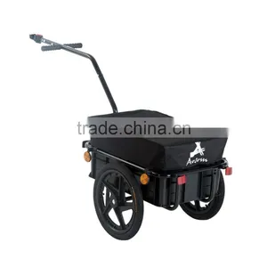 Double Wheel Internal Frame Enclosed Bicycle Cargo Trailer - Black thumbnail-1
