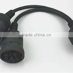 Deutsch Splitter Y Cable,OBD2 J1962 Female 16Pin to 2pcs J1939 Female 9pin thumbnail-2