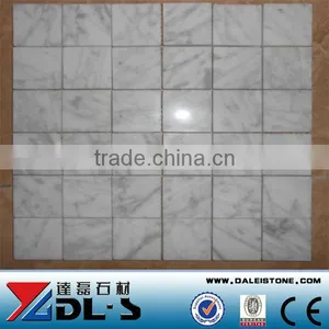 Hot Sale Bianco Carrara White Marble Mosaic Tile 12x12 Regular Design thumbnail-1