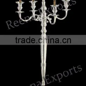 Aluminium Wedding Candelabra With Silver Finish thumbnail-1