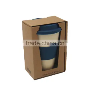 400ml Biodegradable Bamboo Fiber Coffee Cups for Gift Promotion thumbnail-2