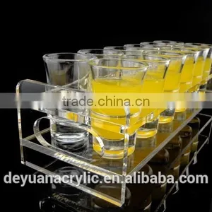 Elegant Rectangle Acrylic Bullet Shot Glass Display Holders thumbnail-4