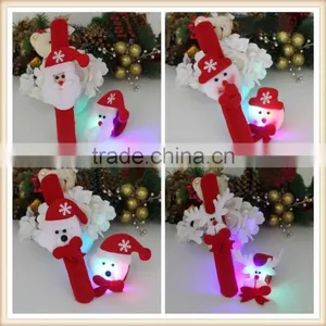 2pcs Xmas Gift Santa Claus Slap Bracelet/Bangle Christmas Decor Circle Hand Ring thumbnail-4