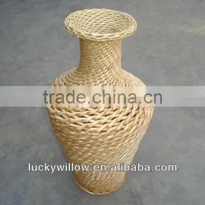 Antique Wicker Handcrafts,vase,basekt Natural Wicker Crafts thumbnail-1