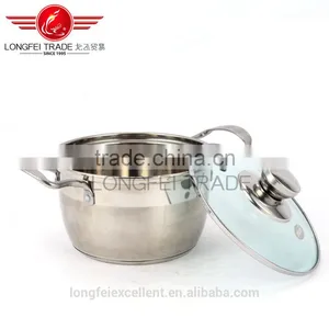 5pcs High Quality Stainless Steel Big Soup Pot Set/camping Cookware thumbnail-5
