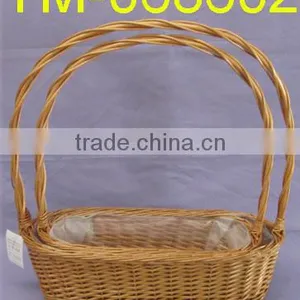 Long Oval Willow Basket for Sale thumbnail-1
