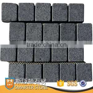 Black Basalt Paving Stone Basalt Tumbled Mesh Paver Stone thumbnail-1