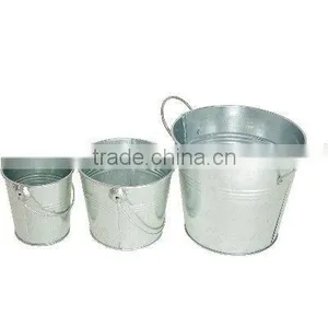 Retro Design Oval Galvanized Iron Flower Pot Metal Garden Planter Pot With Double Handles thumbnail-5
