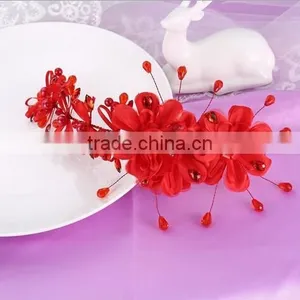 Bride Red Wreath/head Band thumbnail-1