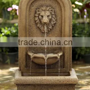 Western Palace Style Marble Stone Lion Head Statue Wall Fountain thumbnail-3