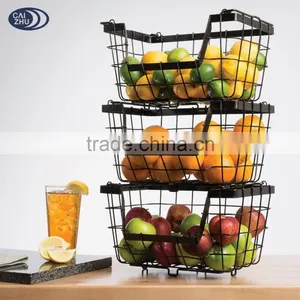 Best Selling Widely Use Fruit Vegetable Metal Hanging Basket Bracket thumbnail-1