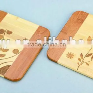 SQUARE WOODEN/BAMBOO Bowl Plate Dish PADS With a Pattern thumbnail-1