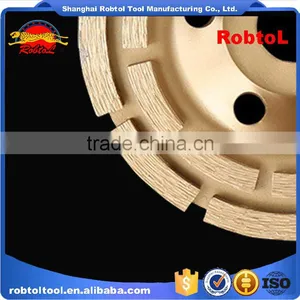115mm Double Row Diamond Grinding Wheel 4.5" Abrasive Polishing Disc for Concrete Granite Marble Double Cup Wheel thumbnail-2