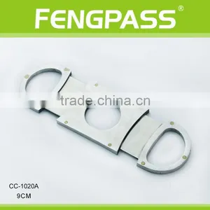 CC-1020A 9.0cm 2CR13 Stainless Steel Oval-Shaped Full Stainless Steel Cigar Cutter thumbnail-2