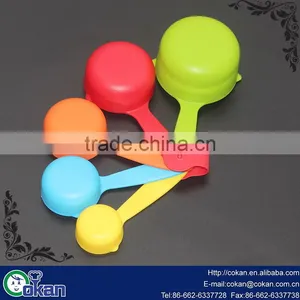CK-S043 5Pcs Rainbow Plastic Measuring Spoons Cups Tools Set For Baking Cooking Plastic Measuring Spoon Set / Measuring Cup thumbnail-3