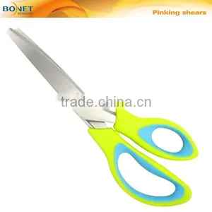 S21012 9-1/2" Stainless Steel Plastic Handle Pinking Dressmaker Shears thumbnail-1