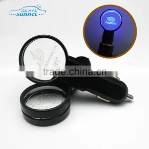 2.1A Crystal Customized LOGO Dual USB Car Charger With CE FC RoHS Certificate thumbnail-1