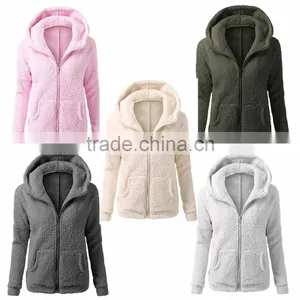 Clothing Latest Long Sleeve Sherpa Home Casual Fashion Western Fitness Online Shopping Sports Mature Winter 2017 Women Wear thumbnail-1