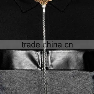 Cut & Sew Leather Stripe Jacket thumbnail-3