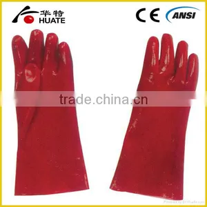 Interlock Liner Work Glove With PVC Dipped With Gauntlet Cuff thumbnail-3